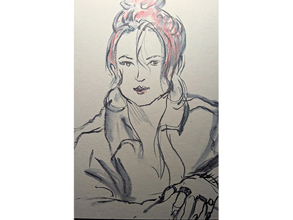 Marvel Party Portraits 1, illustration by Elizabeth Williams, Sketch Artist