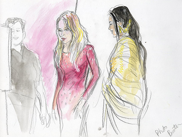 Questlove Museum of Ice Cream Event, illustration by Elizabeth Williams, Sketch Artist